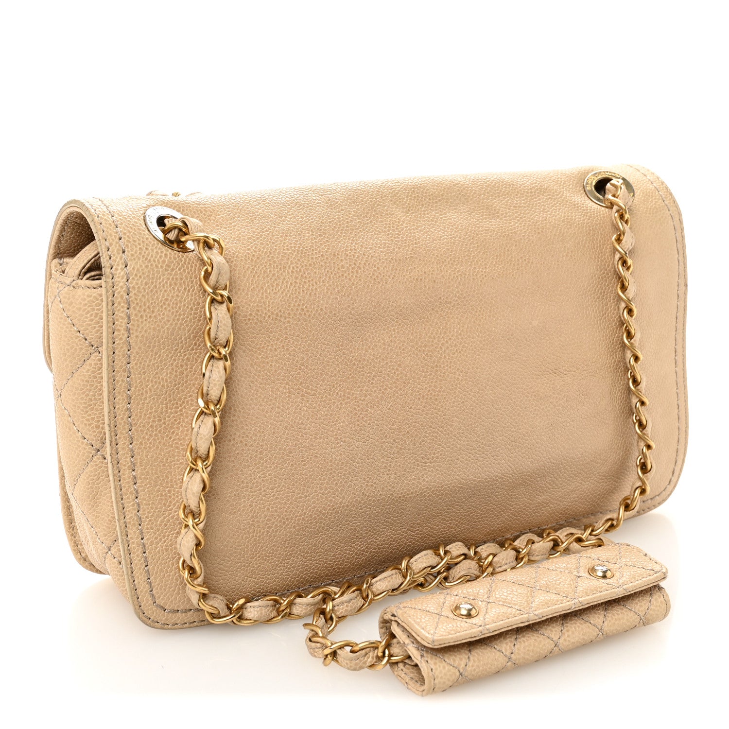 Chanel Caviar Quilted Medium Mademoiselle Flap Beige 3 of 10