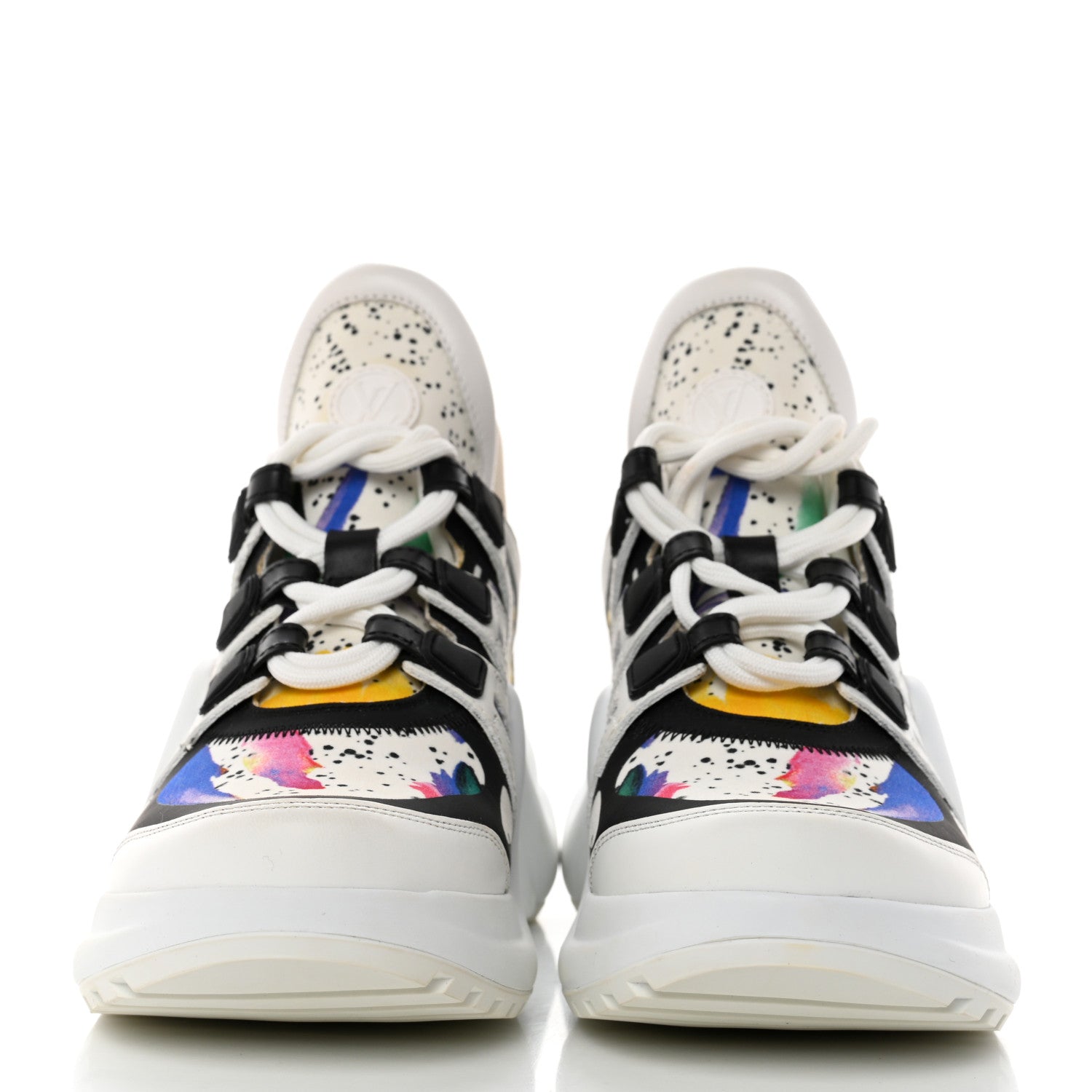 Louis Vuitton Flower Printed Calfskin Monogram LV Archlight Sneakers 35.5 Black Rose 2 of 8