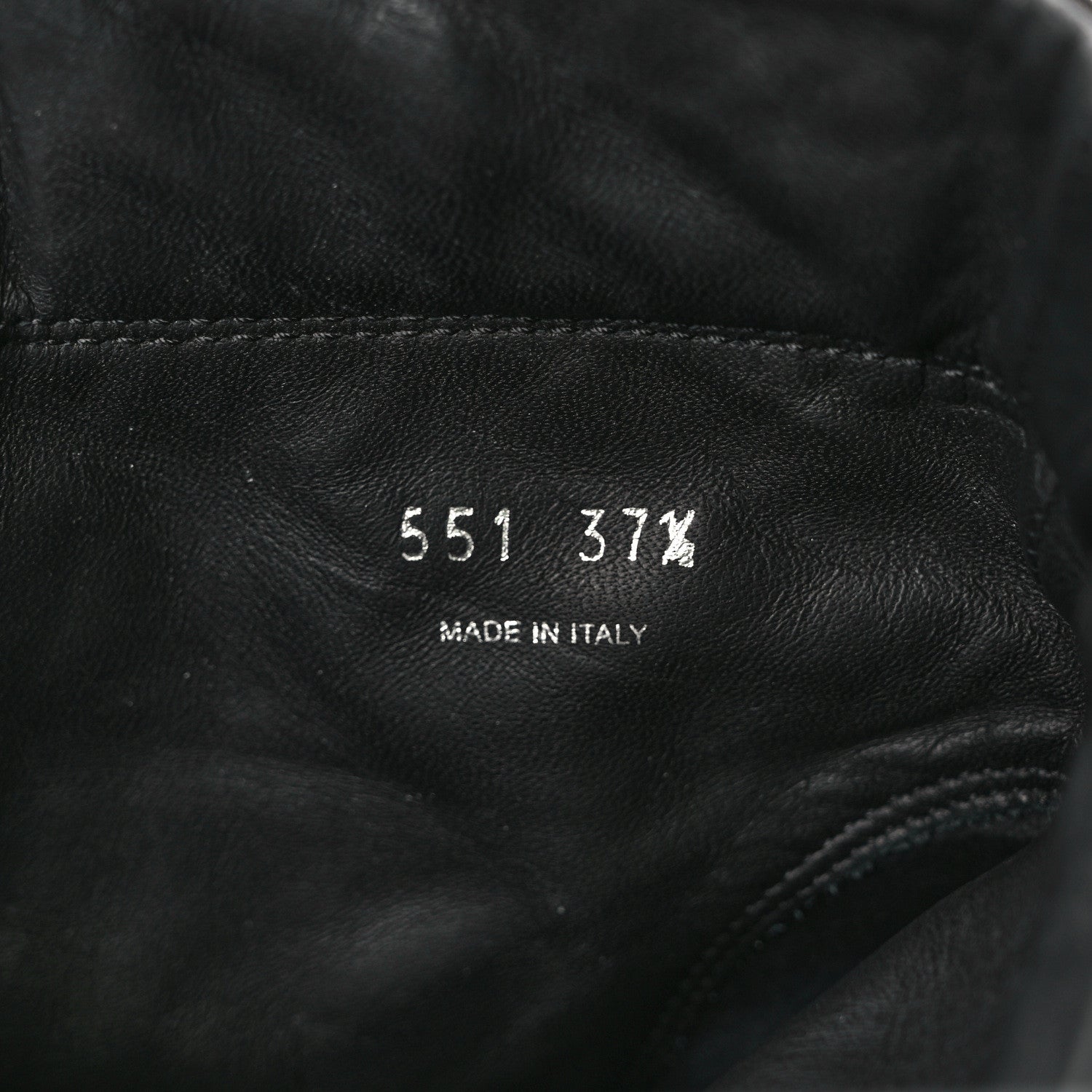Prada Re-Nylon Gabardine Metal Triangle Logo Wheel Pouch Pocket High Top Sneakers 37.5 Black 7 of 10