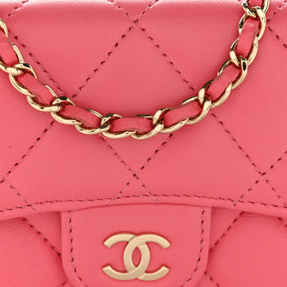 Chanel Lambskin Quilted Mini Chain Belt Bag Pink 9 of 11
