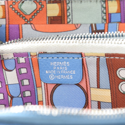 Hermes Epsom Silk'In Compact Wallet Bleu Paradis 6 of 14
