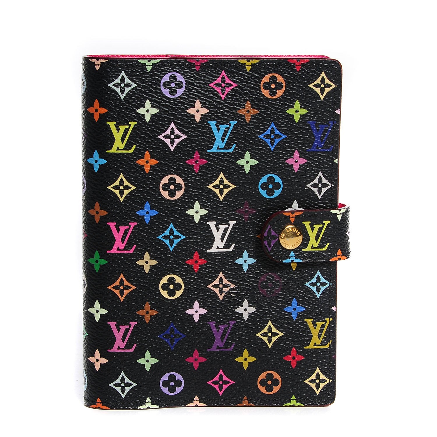 Louis Vuitton Monogram Multicolor Small Ring Agenda Cover Black Grenade 1 of 7
