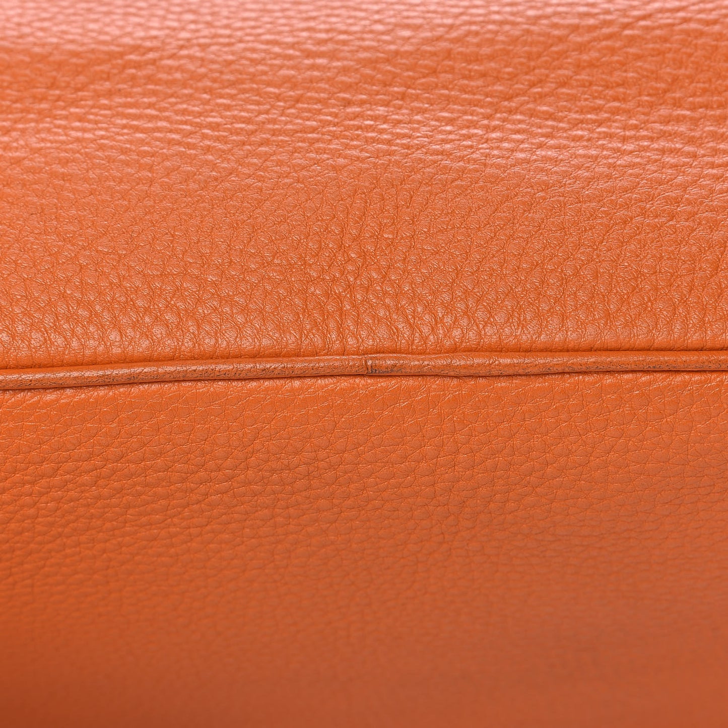 Vitello Daino Medium Double Zip Shoulder Bag Papaya