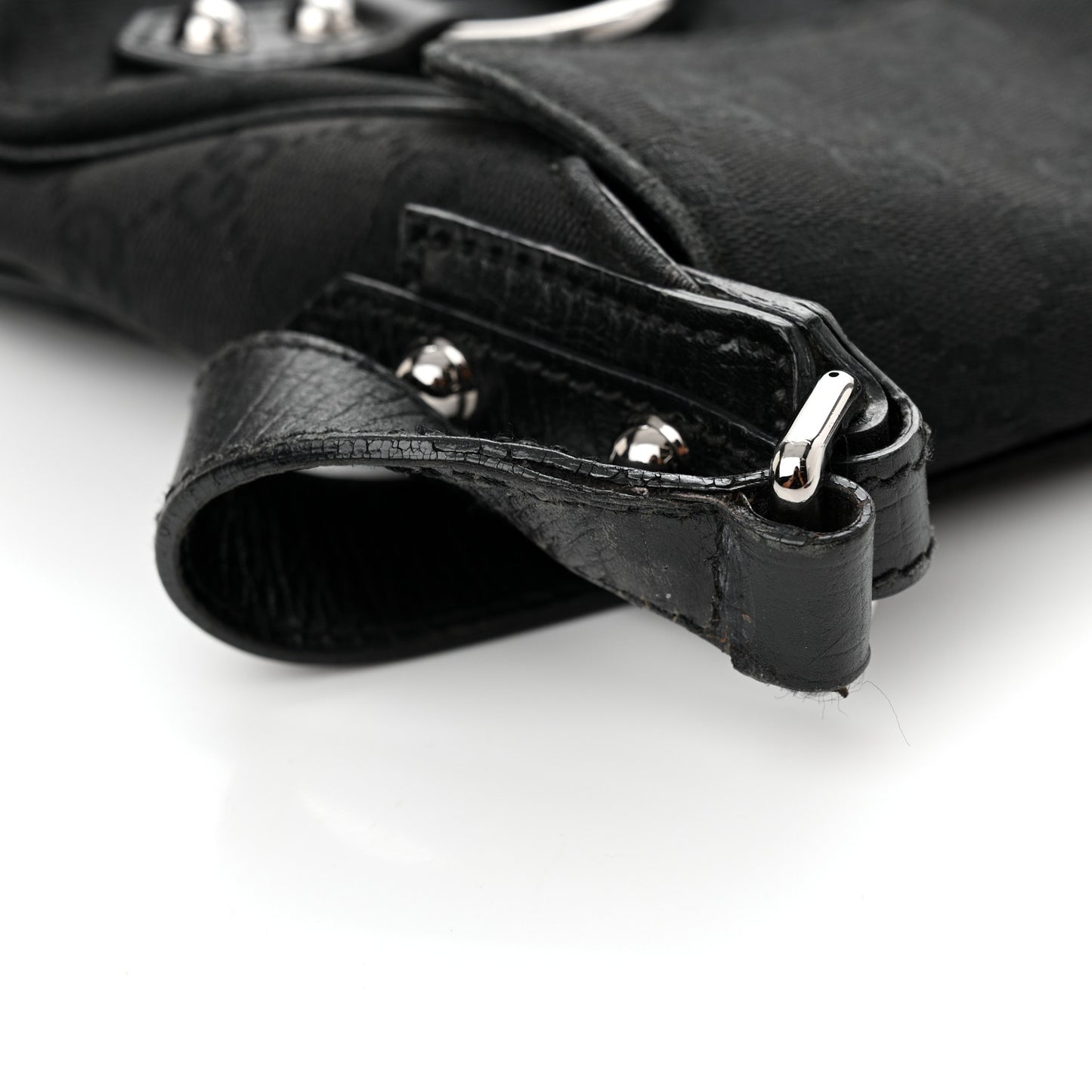 Monogram Horsebit Chain Flap Shoulder Bag Black