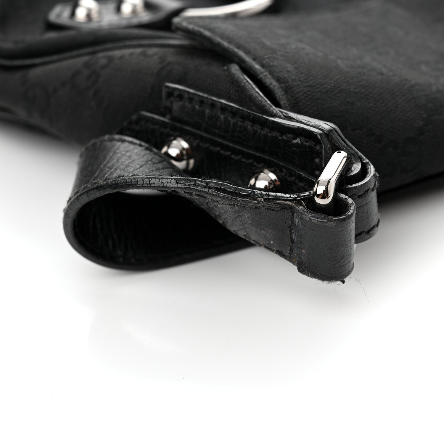 Gucci Monogram Horsebit Chain Flap Shoulder Bag Black 11 of 18