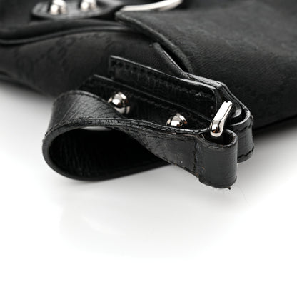 Gucci Monogram Horsebit Chain Flap Shoulder Bag Black 11 of 18
