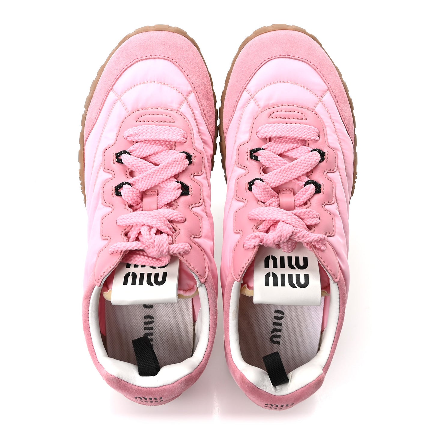 Technical Fabric Suede Womens Tyre Sneakers 38 Pink