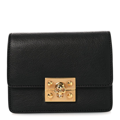 Alexander McQueen Calfskin Skull Mini Clutch Black 2 of 18