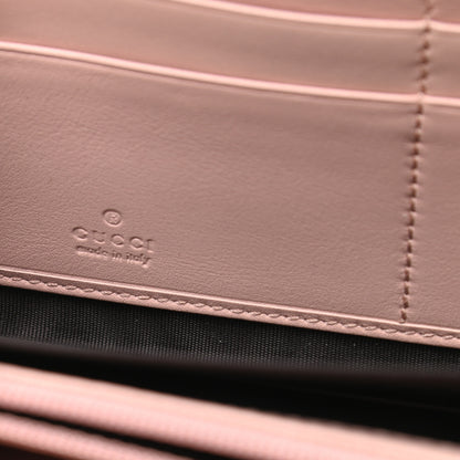 Gucci Calfskin Matelasse GucciGhost GG Marmont Zip Around Wallet Perfect Pink Rosa Ivory 6 of 8