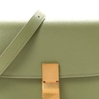 Celine Liege Calfskin Teen Classic Box Flap Bag Sage 8 of 11