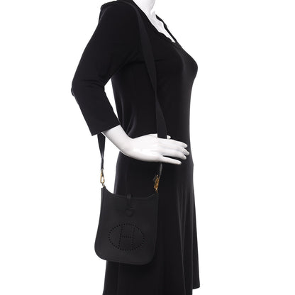 Hermes Taurillon Clemence Evelyne TPM Black 2 of 11