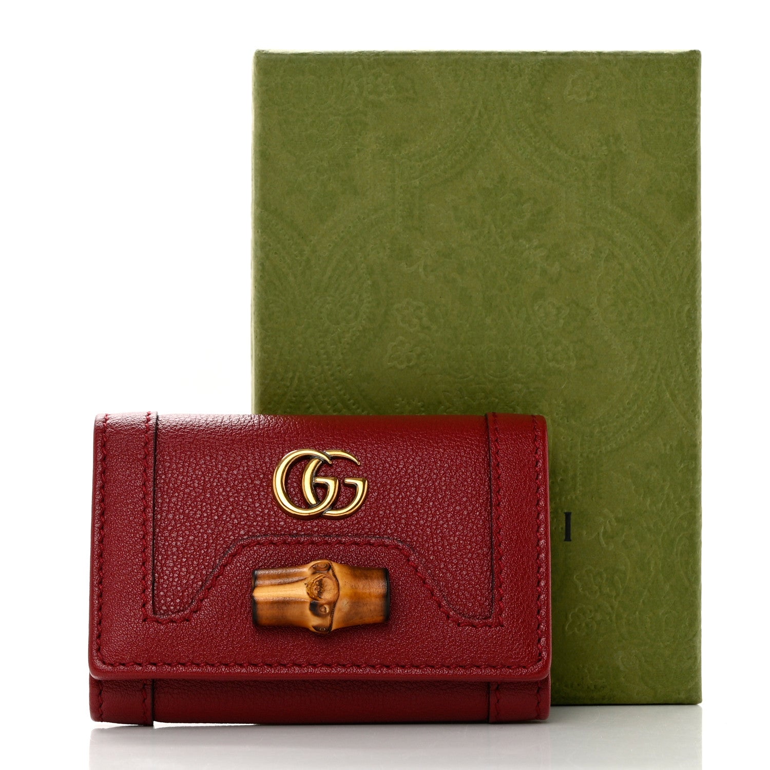 Gucci Wonka Grain Calfskin Diana 6 Key Holder Case Red 8 of 8