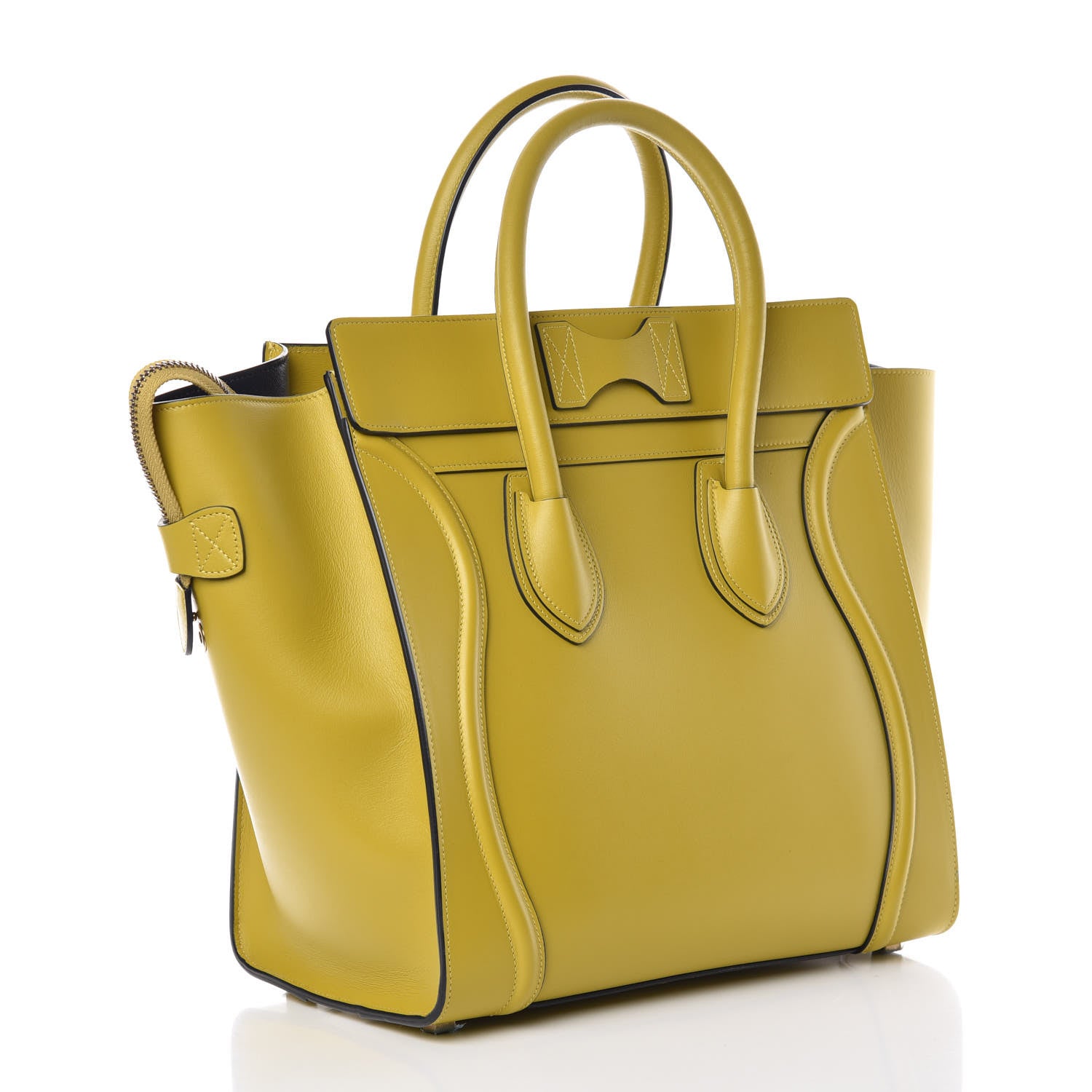 Celine Palmelato Mini Luggage Chartreuse 3 of 11