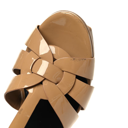 Saint Laurent Patent Tribute 105 Platform Sandals 37 Nude Powder 13 of 13
