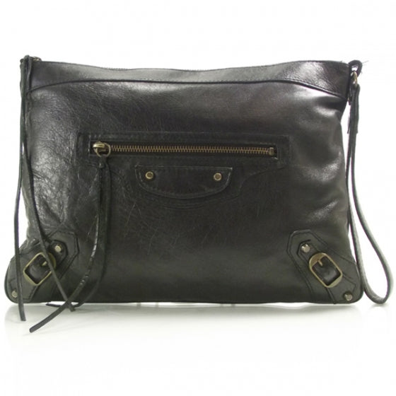 Balenciaga Agneau Flat Handle Clutch Black 1 of 8