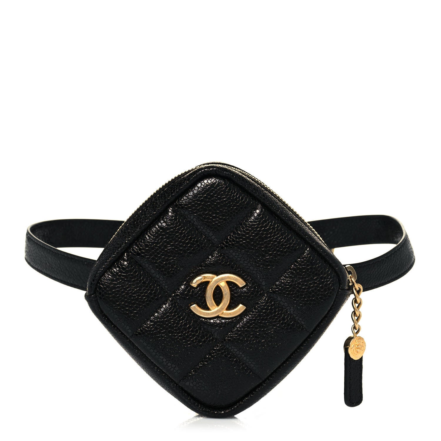 Chanel Caviar Quilted Coin Purse Belt Bag Black 1 of 12