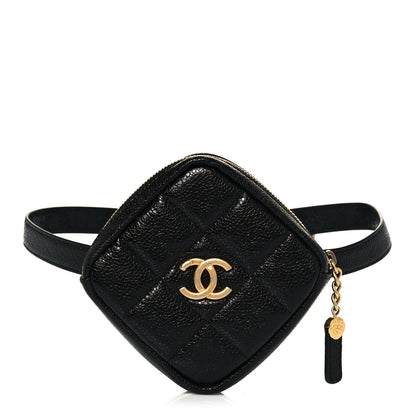 Chanel Caviar Quilted Coin Purse Belt Bag Black 1 of 12