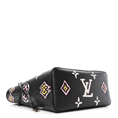 Louis Vuitton Monogram Giant Wild At Heart Neverfull MM Black 3 of 4