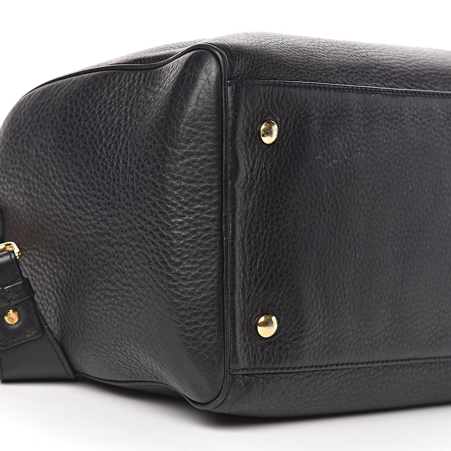 Cervo Embossed Vitello Signature Duffle Bag Black