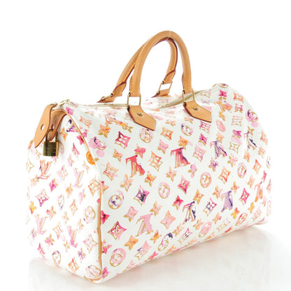 Louis Vuitton Watercolor Aquarelle Speedy 35 White 3 of 7
