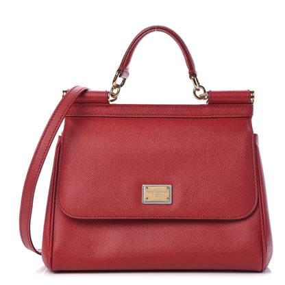 Dolce & Gabbana Dauphine Medium Miss Sicily Satchel Dark Red 1 of 20