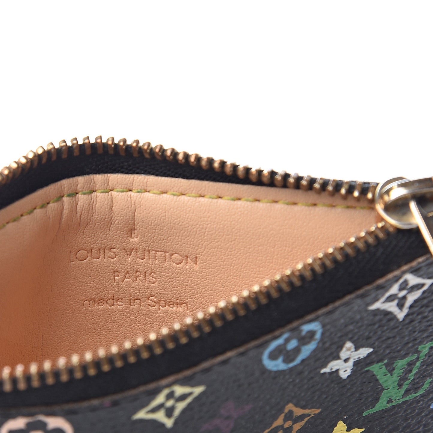 Monogram Multicolor Key Pouch Black