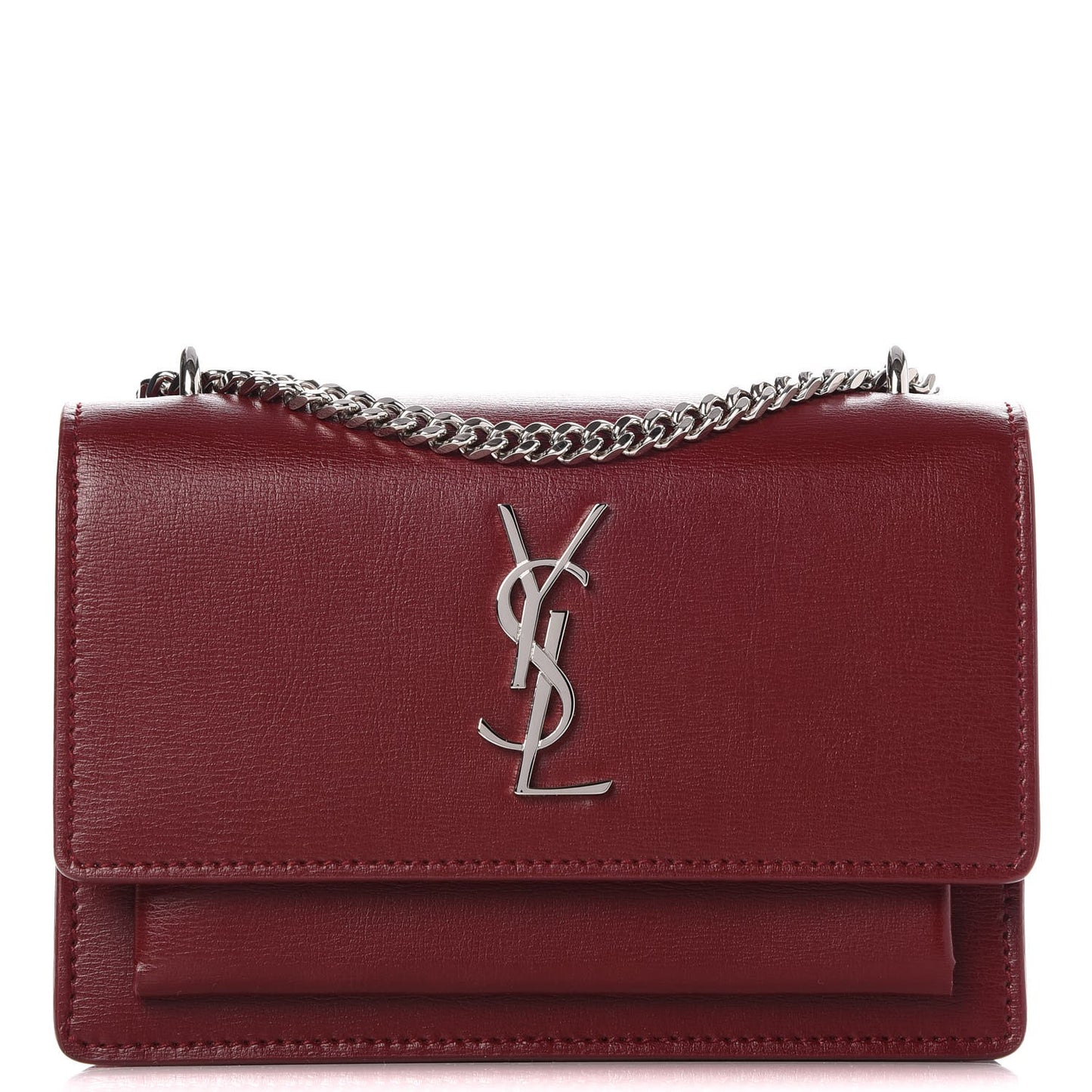 Calfskin Monogram Sunset Chain Wallet Palissandre