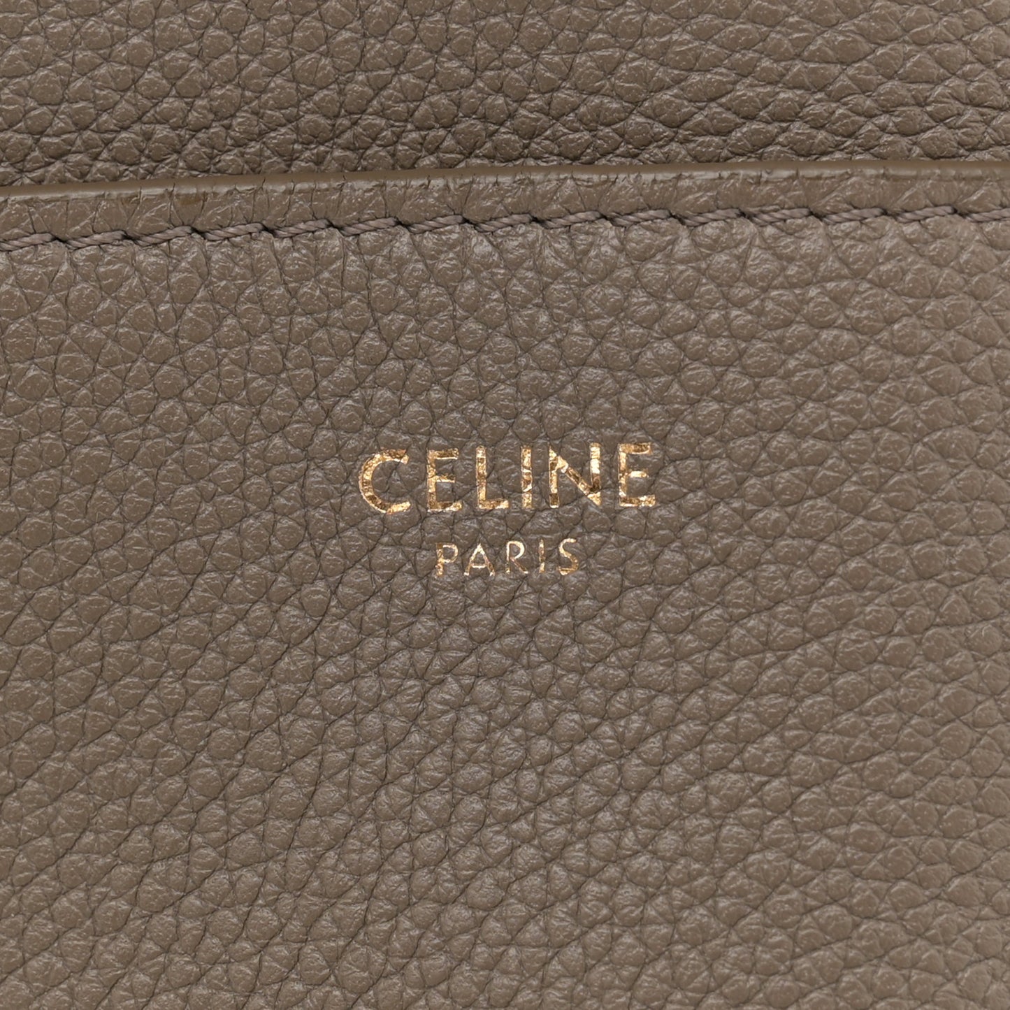 Soft Grained Calfskin Sangle Bucket Bag Taupe