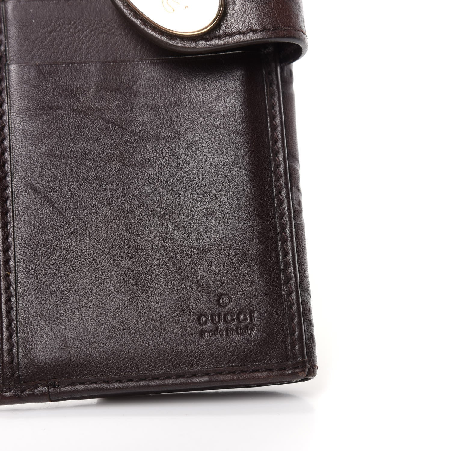 Gucci Guccissima Heart Continental Wallet Dark Brown 6 of 6