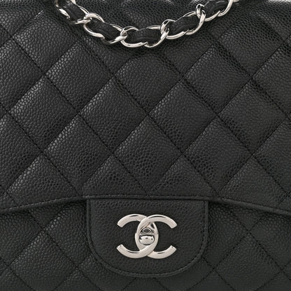 Chanel Caviar Quilted Jumbo Single Flap Black 6 of 10