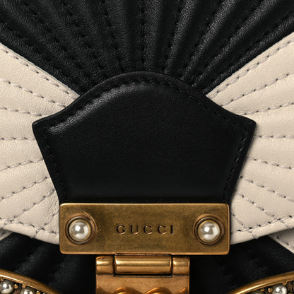 Gucci Calfskin Trapuntata Queen Margaret Clutch Mystic White Black 8 of 11
