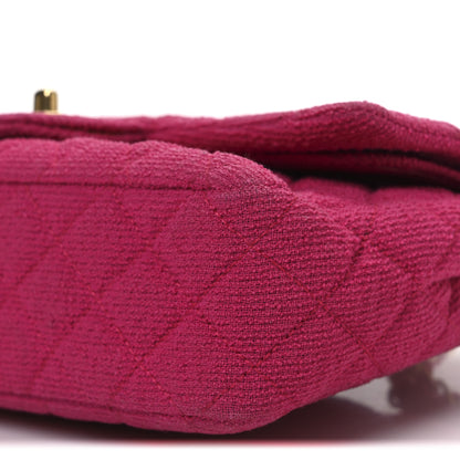 Chanel Tweed Quilted Medium Double Flap Fuchsia 10 of 14