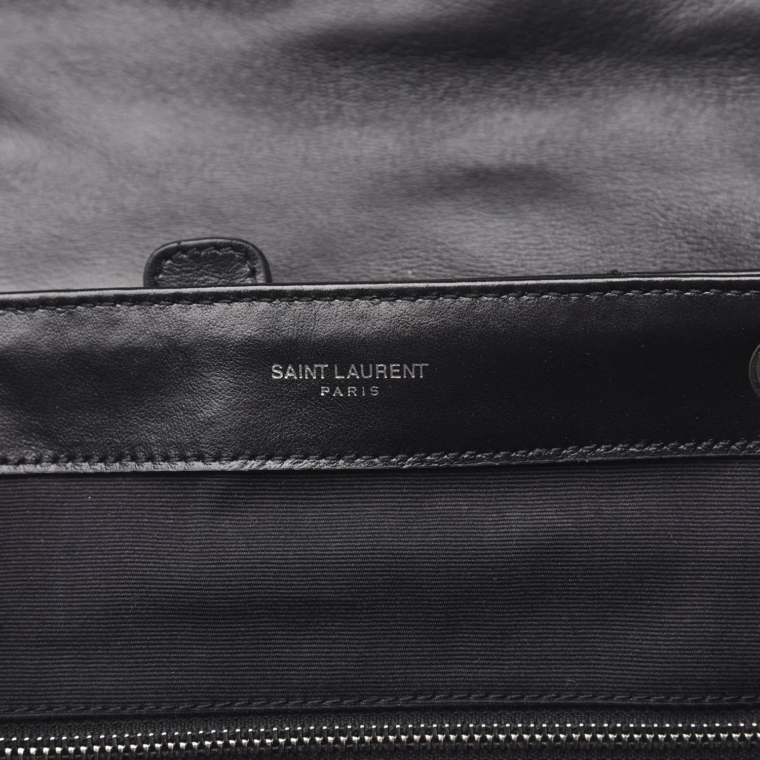 Saint Laurent Calfskin Y Quilted Monogram Medium Loulou Backpack Black 6 of 11