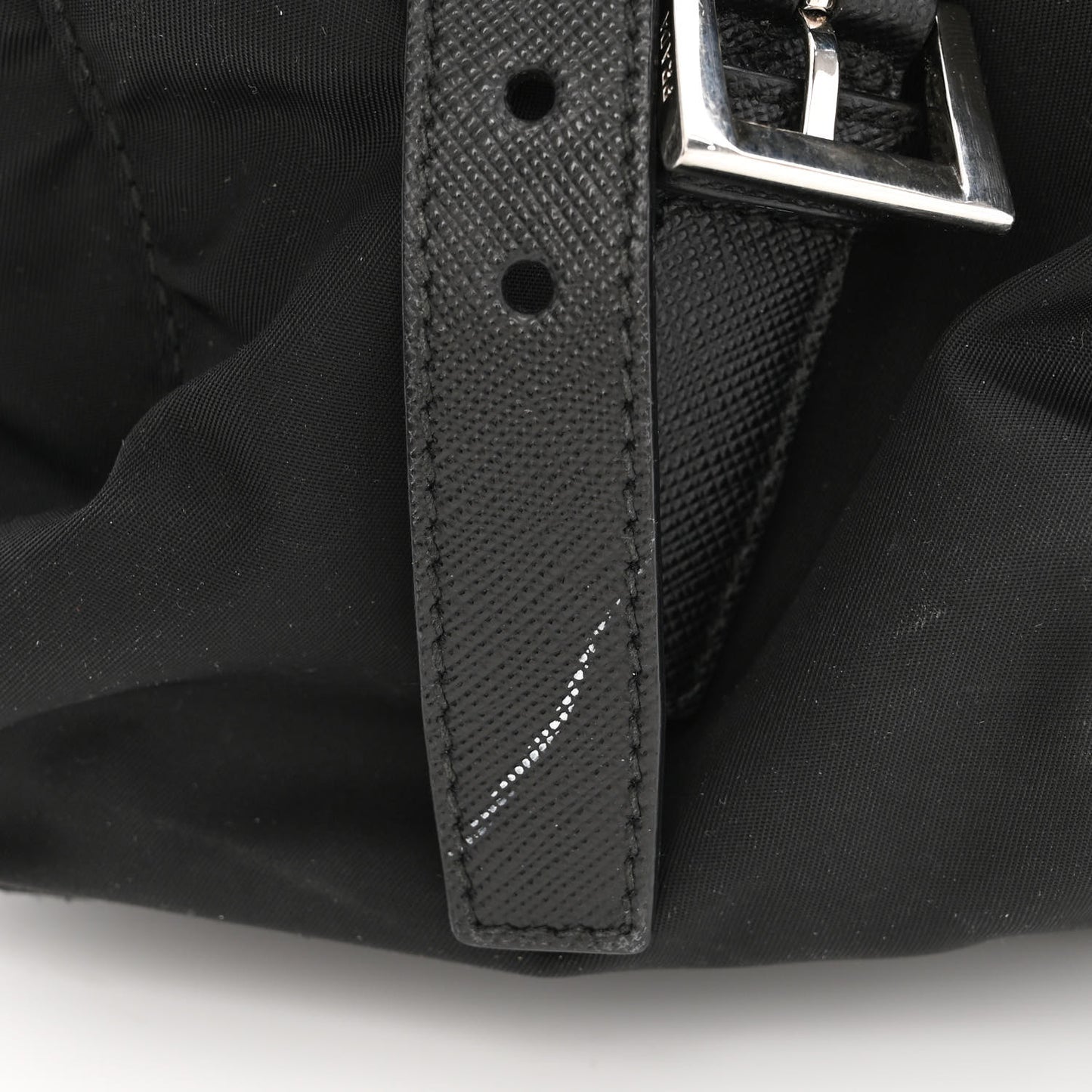 Tessuto Nylon Saffiano Medium Backpack Black