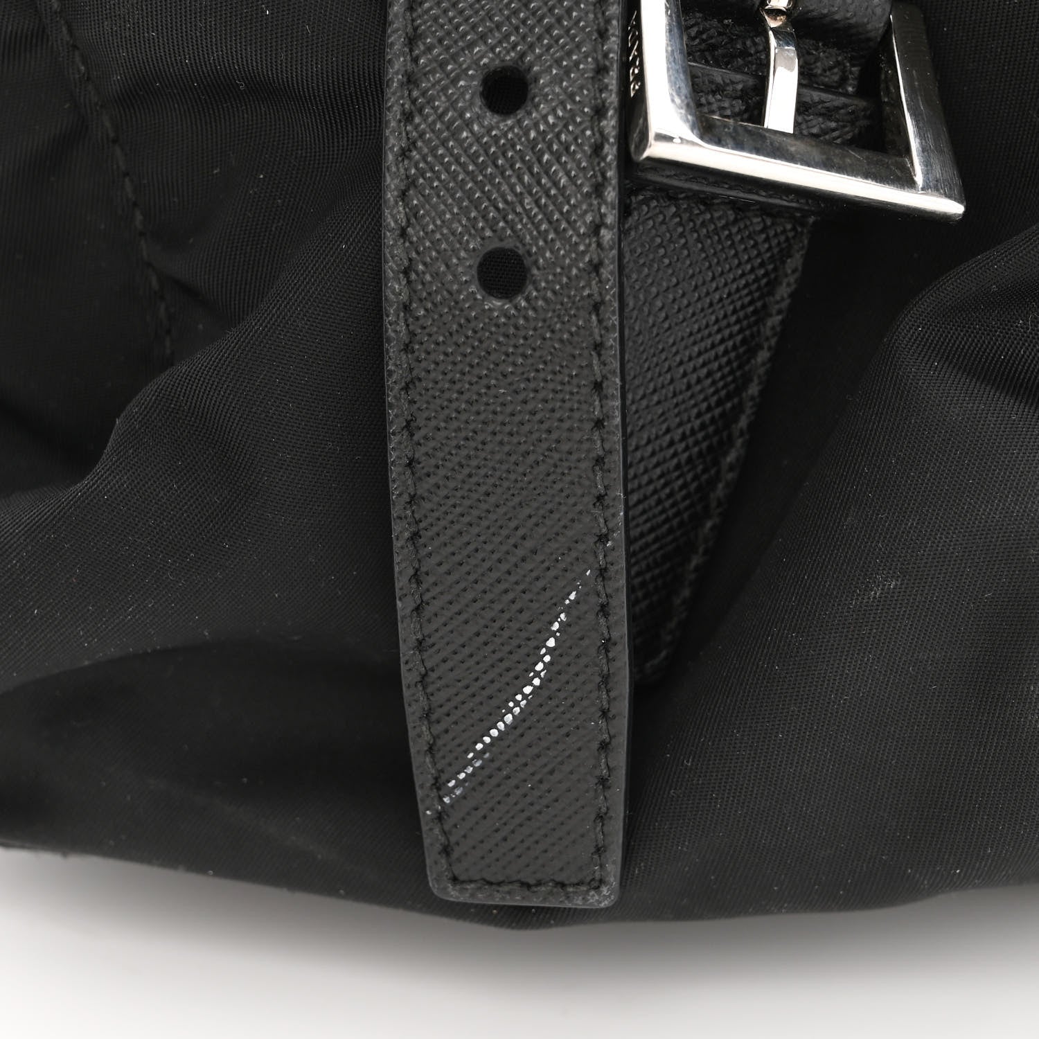 Prada Tessuto Nylon Saffiano Medium Backpack Black 11 of 11