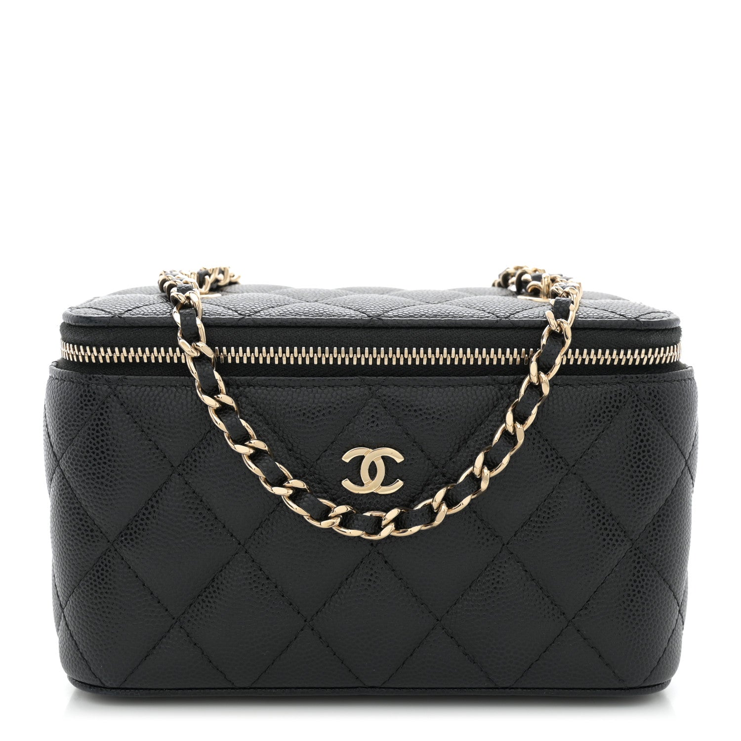 Chanel Caviar Quilted Small Vanity Case With Chain Black 1 of 14