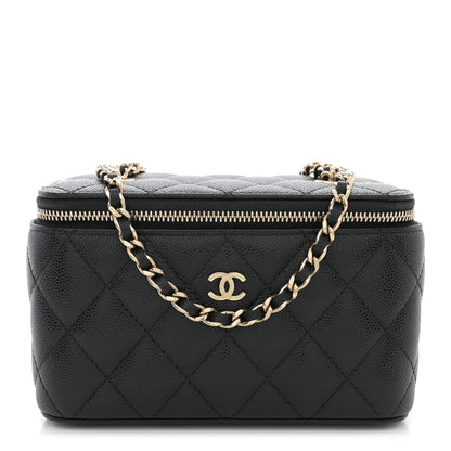 Chanel Caviar Quilted Small Vanity Case With Chain Black 1 of 14