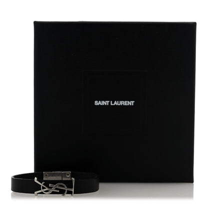 Saint Laurent Calfskin Opyum Bracelet Black 4 of 4