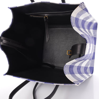 Celine Gingham Woven Medium Phantom Luggage Cobalt 5 of 10