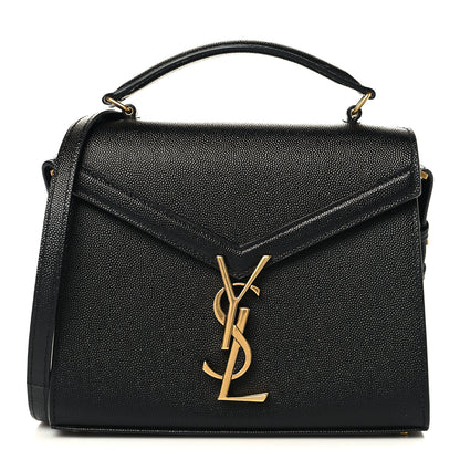 Saint Laurent Grain de Poudre Mini Classic Monogram Cassandra Top Handle Black 1 of 9