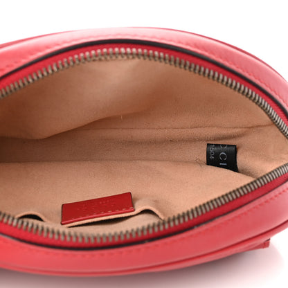 Gucci Calfskin Matelasse GG Marmont Belt Bag 75 30 Hibiscus Red 5 of 12