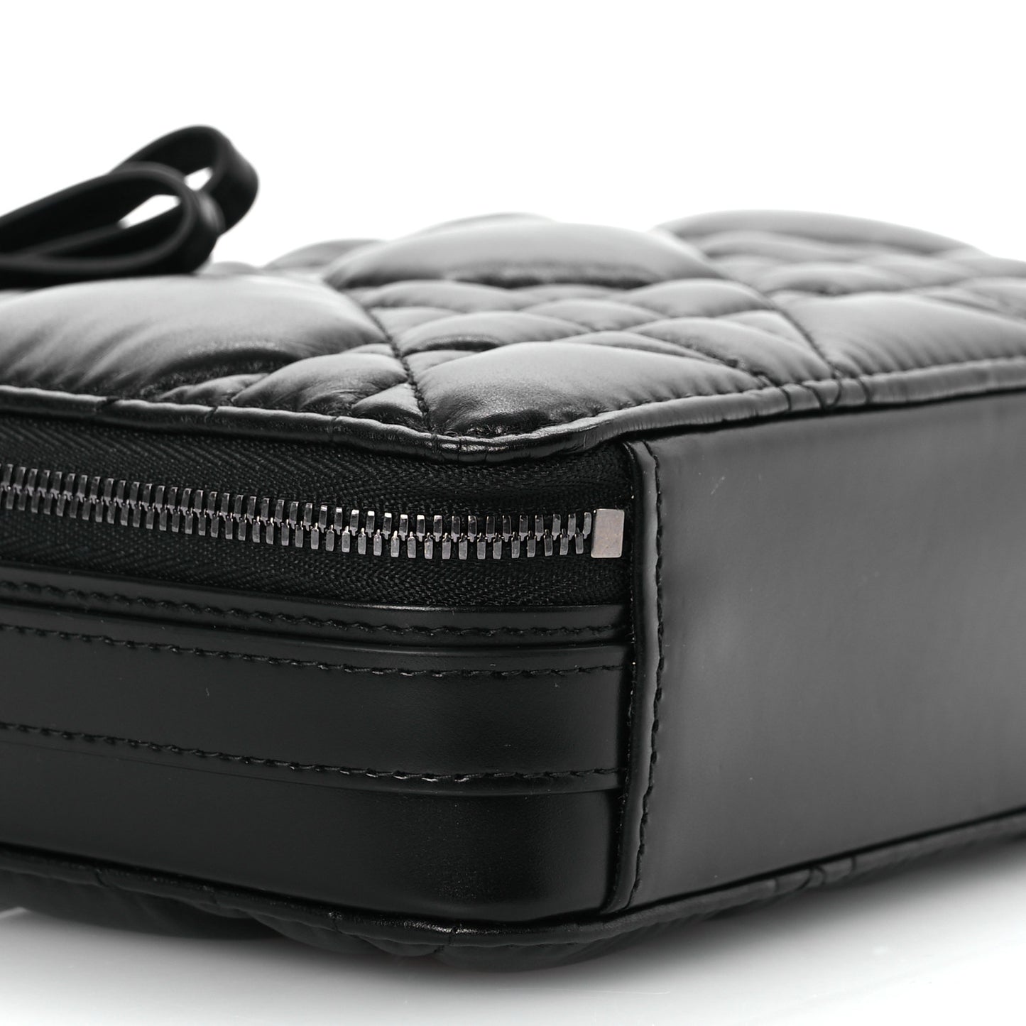 Calfskin Macrocannage Caro Box Bag Black