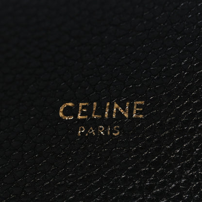 Celine Soft Grained Calfskin Small Belt Cabas Phantom Black 6 of 9