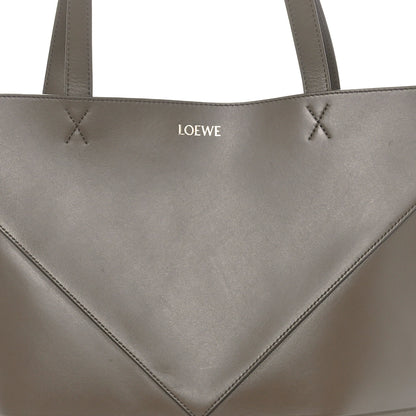 Loewe Shiny Calfskin Medium Puzzle Fold Tote Umber 7 of 9