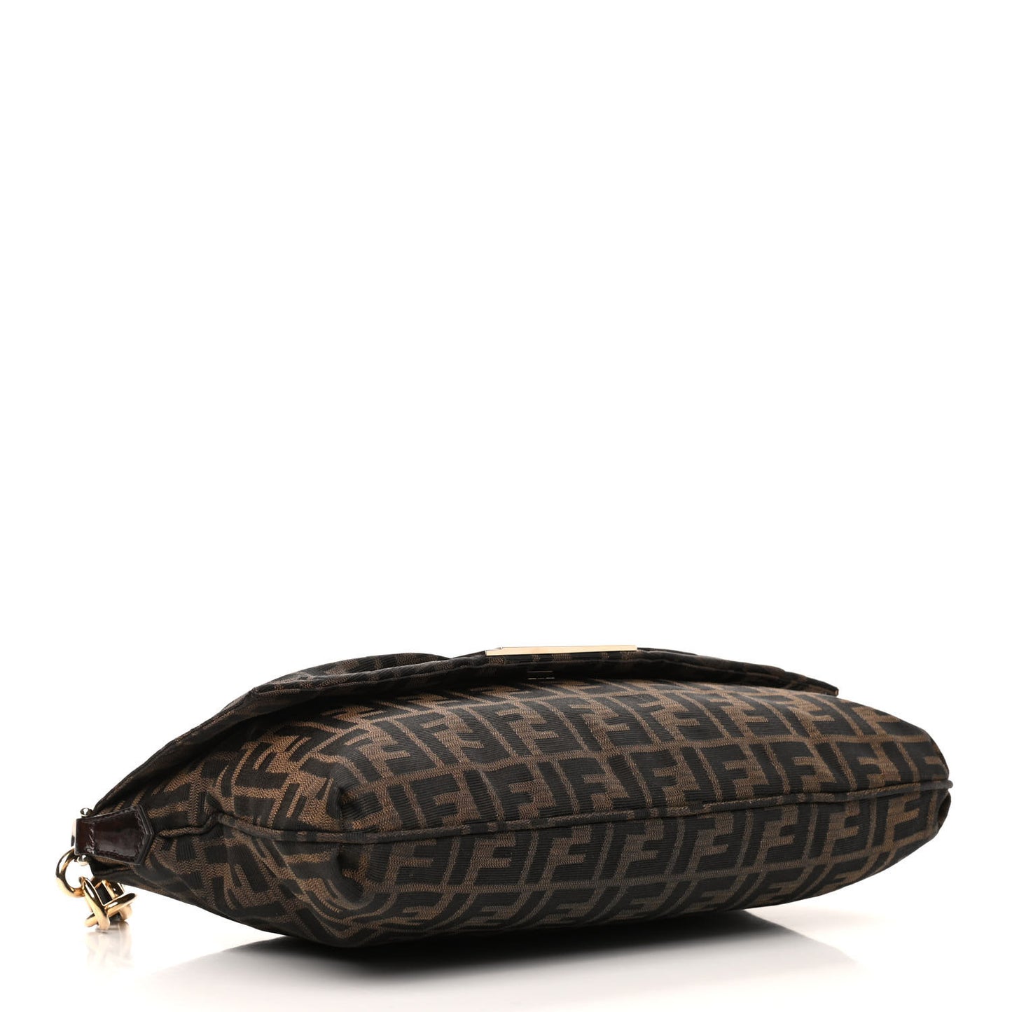 Zucca Patent Large Mia Shoulder Flap Tobacco