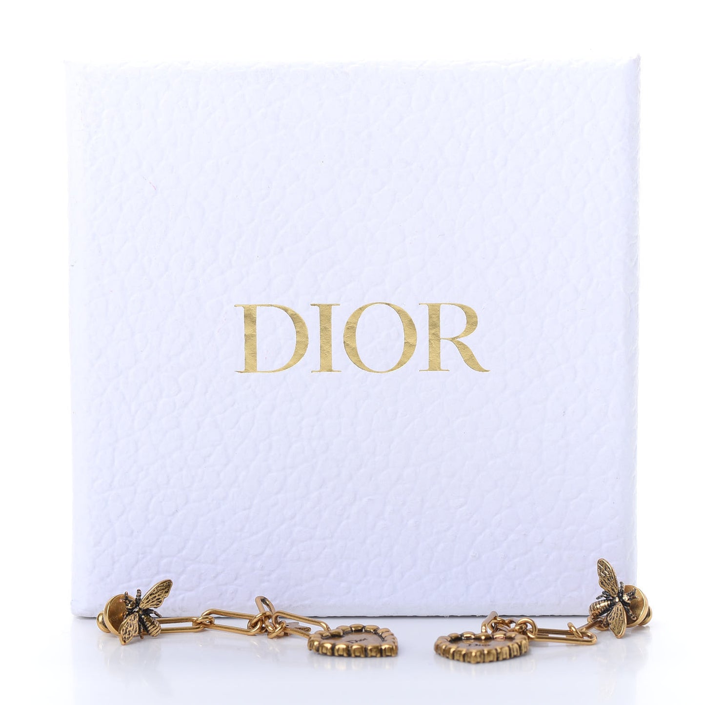 Metal Crystal Heart J'adior Drop Earrings Gold