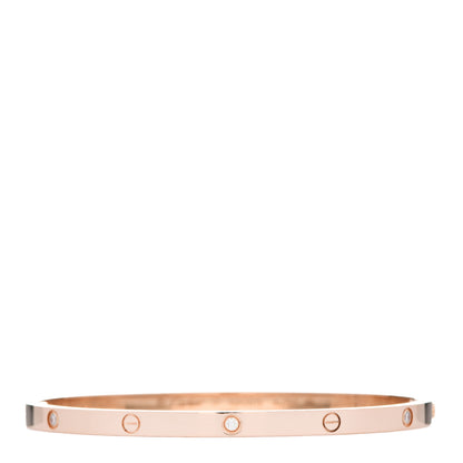 Cartier 18K Pink Gold 6 Diamond Small LOVE Bracelet 17 1 of 5