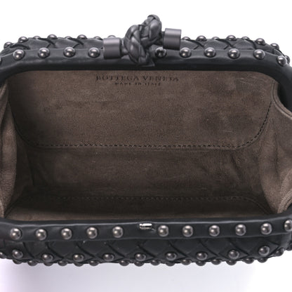 Bottega Veneta Waxy Nappa Intrecciato Knot Studded Clutch Black 5 of 10
