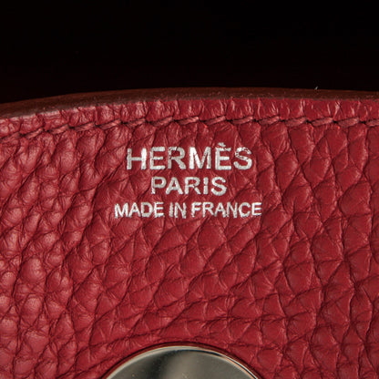 Hermes Taurillon Clemence Lindy 30 Rouge Garance 7 of 7