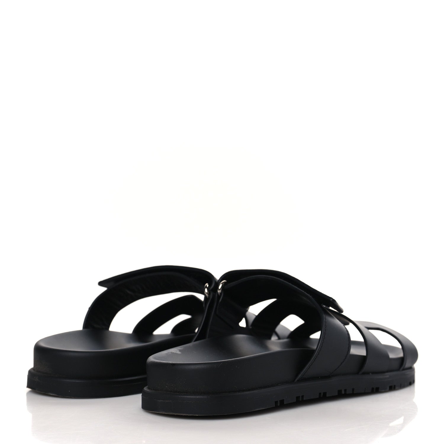 Hermes Calfskin Womens Chypre Sandals 39 Black 4 of 10